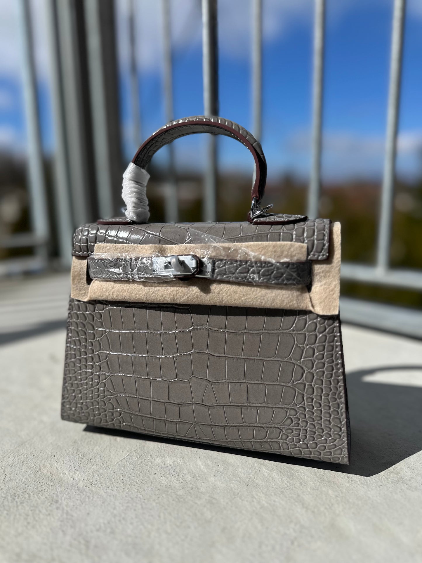 Sac « GREY CROCO »